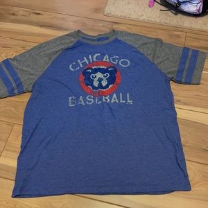 Fanatics Blue and Gray Chicago Baseball Tee